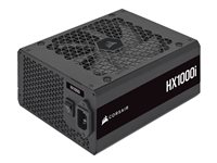 Corsair HX1000i 1000W PSU side panel showing branding and ventilation