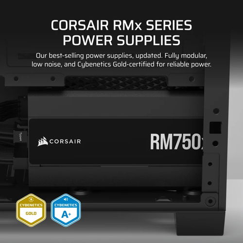 Corsair RM750x, 750 W, 100 - 240 V, 47 - 63 Hz, 10 - 5 A, Power Supply