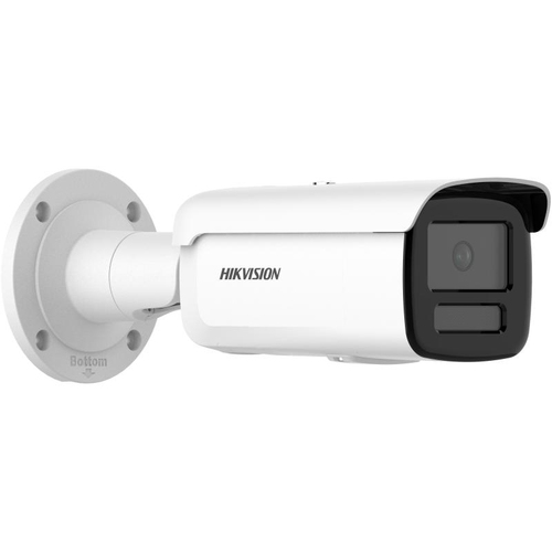 Hikvision DS-2CD2T87G2H-LI 8MP outdoor wired IP camera mounted on wall with ColorVu night vision
