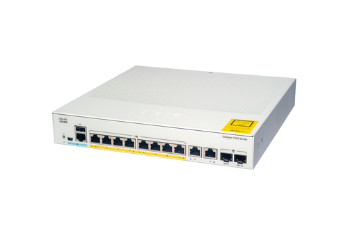 Cisco Catalyst, 8 (GbE) PoE+ Ports, 2x1G SFP/RJ-45 Ports, L2, Managed Switch