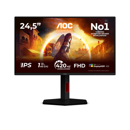 AOC G4 25G4KUR 24.5" 1920 x 1080 pixels Full HD LED Monitor 1 ms Black, Red