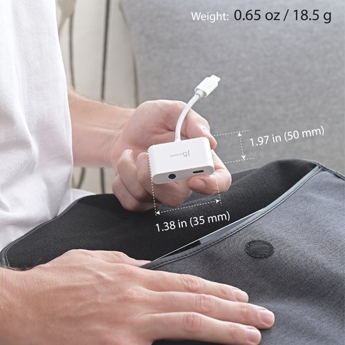 j5create JCA122 USB-C to 3.5mm Audio Adapter with Power Delivery