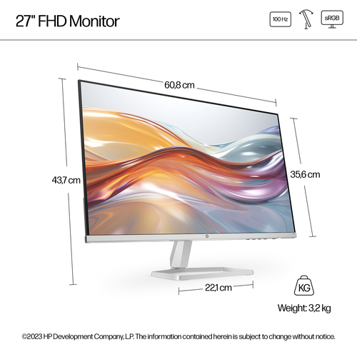 HP Series, 68.6 cm (27"), 1920 x 1080 pixels, Full HD, LCD Monitor