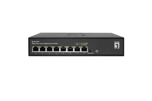 LevelOne Hilbert, 8 x Gigabit RJ45 (10/100/1000), L2, Managed Switch