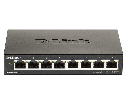 D-Link (DGS-1100-08V2/B), L2, Gigabit Ethernet, Smart Managed Switch