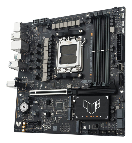 ASUS TUF Gaming B850M-PLUS II motherboard installed in PC build