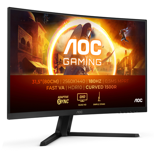 AOC G4 (CQ32G4VE), (31.5"), 2560 x 1440 pixels, Quad HD, LCD Monitor
