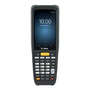 Zebra MC2200 handheld mobile computer, black, front view with 4" touchscreen