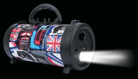 Close up of Manhattan London Bluetooth Speaker 4 cm neodymium driver