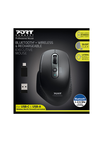 Port Designs (900716), Right-hand, RF Wireless + Bluetooth, Optical Mouse