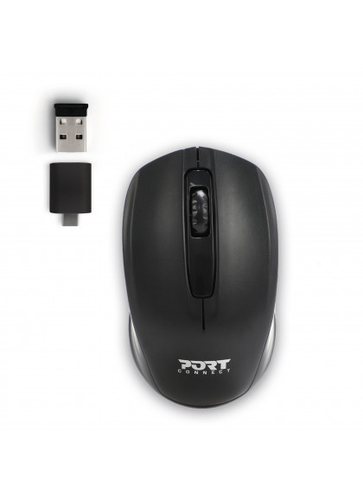 Port Designs (900508), Ambidextrous, RF Wireless + USB/C, Mouse