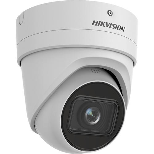Hikvision DS-2CD2H46G2-IZS wired 4MP IP security camera mounted on outdoor wall