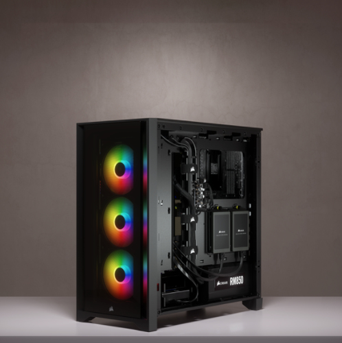 Corsair iCUE 4000X RGB, Plastic, Steel, Tempered glass Gaming Midi Tower PC Case
