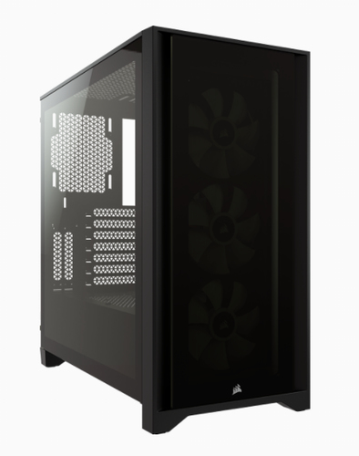 Corsair iCUE 4000X RGB, Plastic, Steel, Tempered glass Gaming Midi Tower PC Case