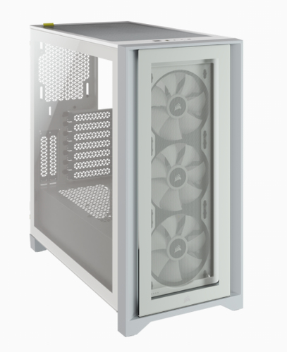 Corsair iCUE 4000X RGB, Plastic, Steel, Tempered glass, Midi Tower Gaming Case