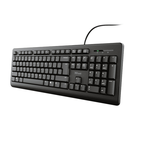 Trust Primo USB keyboard low profile silent keys black
