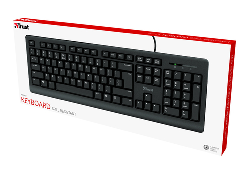 Trust Primo adjustable height full-size keyboard for office use
