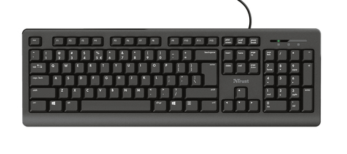 Trust Primo full-size wired USB keyboard UK QWERTY black