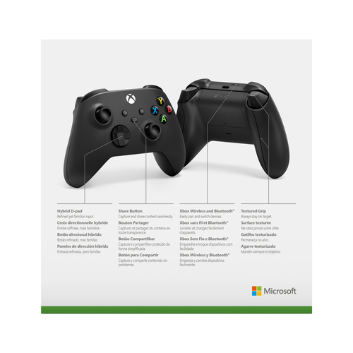 Microsoft (QAT-00002) Xbox Wireless Controller Black, Gamepad for Xbox