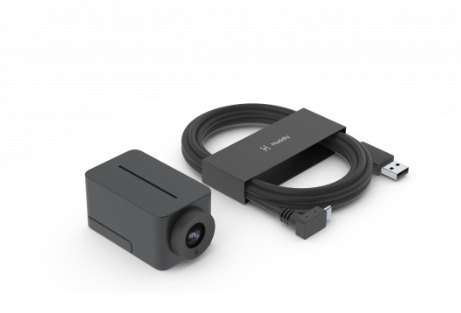Huddly IQ Webcam with Mic delivering clear 1080p video and beamforming audio