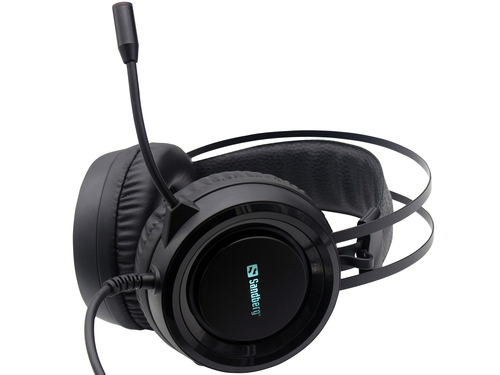 Wired Sandberg Dominator headset, 20-20000 Hz, black design, comfortable ear cups