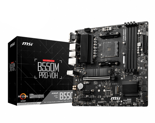 MSI B550M PRO-VDH Micro ATX AM4 Motherboard
