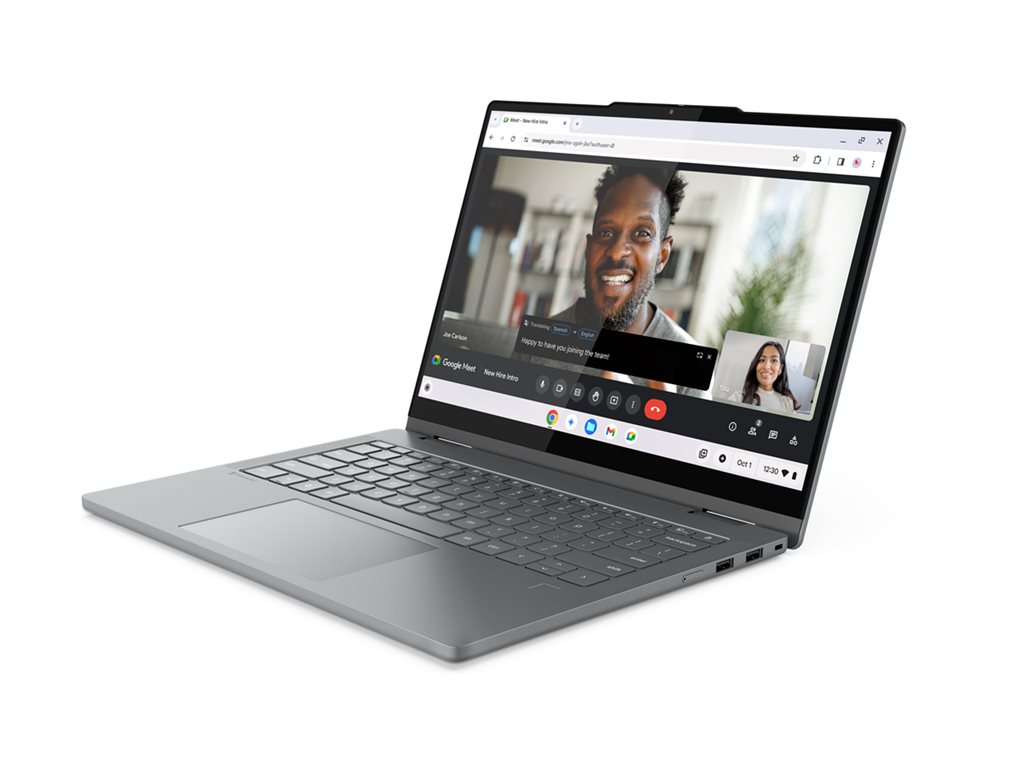 Lenovo Chromebook Plus 14IRU10 keyboard and screen detail image
