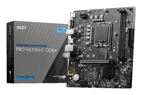 MSI PRO-H610M-E-DDR4 Micro ATX LGA1700 Motherboard