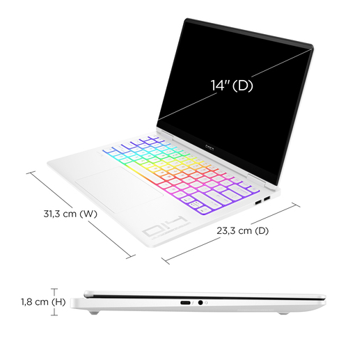 HP OMEN 14-fb0012na Intel Core Ultra 7 14" 2880 x 1800 16 GB 1TB Windows 11 Home