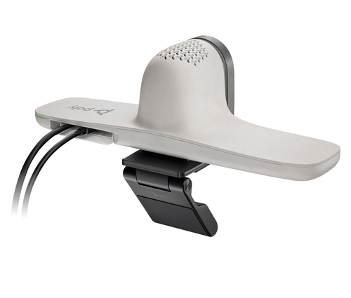 4K webcam with 7.3x digital zoom and Poly DirectorAI auto framing