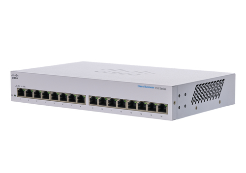 Cisco Business CBS110-16T-D, 16 Port Gigabit, L2, Unmanaged Switch
