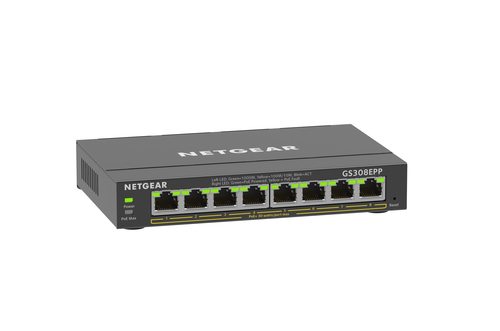 NETGEAR (GS308EPP-100UKS), L2/L3, Gigabit PoE, Managed Switch