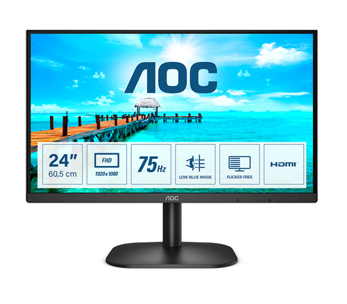 AOC B2 24B2XHM2, 60.5 cm (23.8"), 1920 x 1080 pixels, Full HD, LCD Monitor