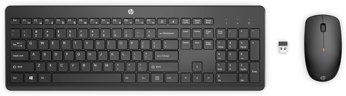 HP 235 wireless keyboard and mouse combo black for office work
