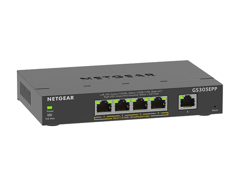 NETGEAR GS305EPP, L3, Gigabit PoE, Managed Switch