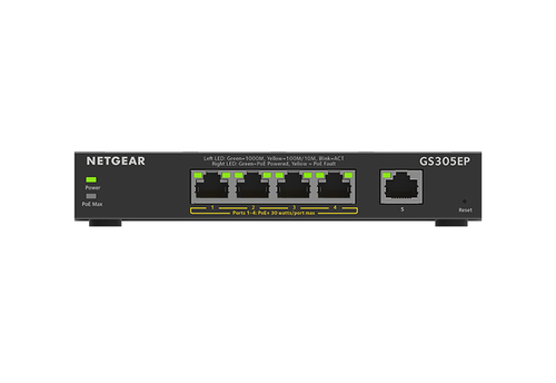 NETGEAR GS305EP, L3, Gigabit PoE, Managed Switch