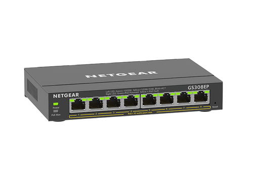NETGEAR (GS308EP-100UKS) L2/L3, Gigabit PoE, Managed Network Switch