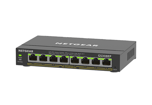 NETGEAR (GS308EP-100UKS) L2/L3, Gigabit PoE, Managed Network Switch