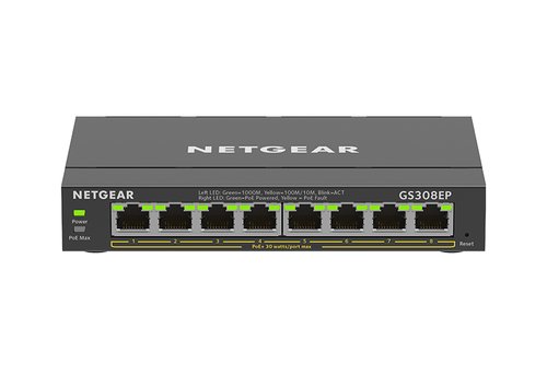 NETGEAR (GS308EP-100UKS) L2/L3, Gigabit PoE, Managed Network Switch