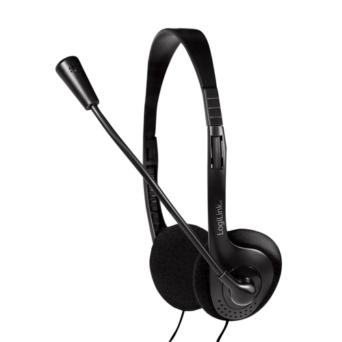 LogiLink HS0052, Wired,  20 - 20000 Hz, Headset/Headphones, Black
