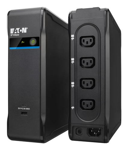 Eaton 3P900UI offline UPS with USB Type C and USB Type A connectivity ports