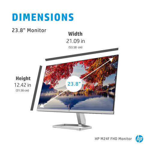 HP M24f FHD Monitor, 60.5 cm (23.8"), 1920 x 1080 pixels, Full HD, LCD