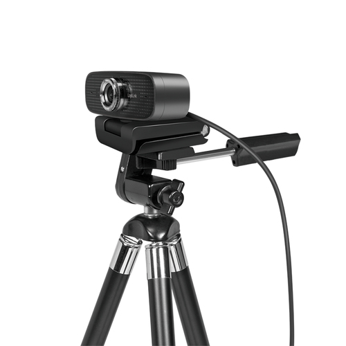 LogiLink Conference HD 2MP USB Webcam–1080p Full HD, 100° Dual Mic, Manual Focus