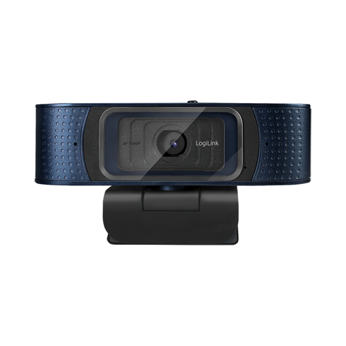 LogiLink Pro 2MP Full HD 1080p USB Webcam 80° Auto Focus Dual Mic Privacy Cover