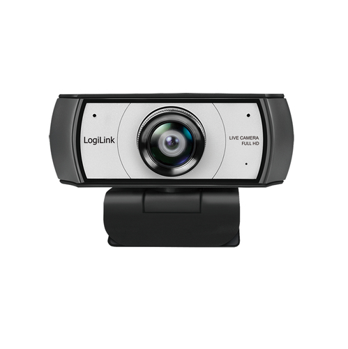 LogiLink Conference 2MP Full HD 1080p USB Webcam 120° Dual Mic Manual Focus