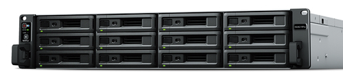 Synology RackStation 2U rack NAS front view with Intel Xeon D-1531