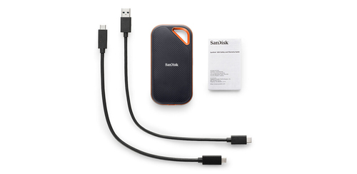 SanDisk Extreme PRO 4TB SSD, USB-C 2000MB/s, , Portable Black/Orange