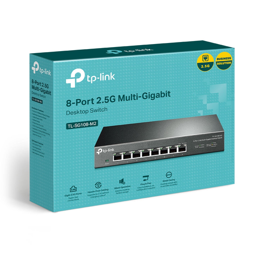 TP-Link (TL-SG108-M2) 8-Port 2.5G Ethernet, Unmanaged Network Switch