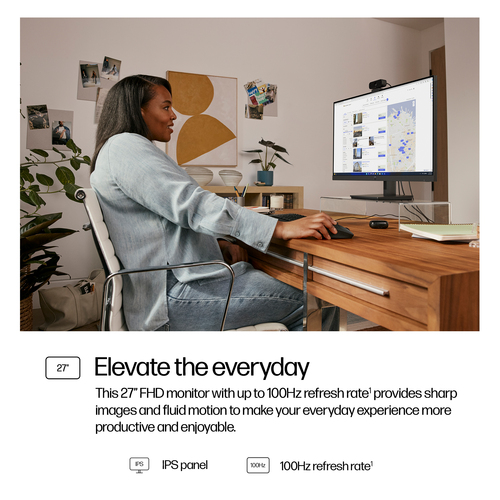 HP Series 3 Pro 27 inch FHD Monitor, 1920 x 1080 pixels, Full HD, LCD