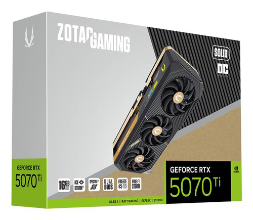 Zotac GAMING GeForce RTX 5070 Ti graphics card RGB illumination